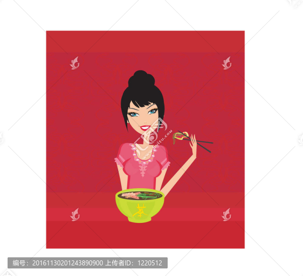 可愛的亞洲女孩喜歡壽司