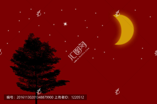 樹的剪影