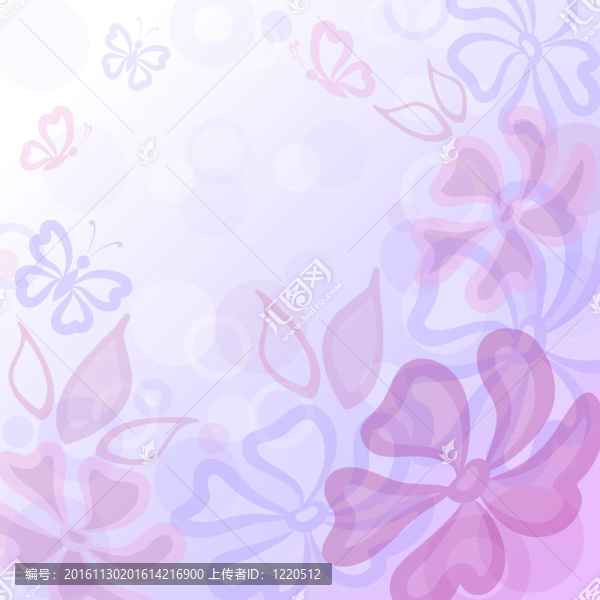 Flowers；蝴蝶和樹葉