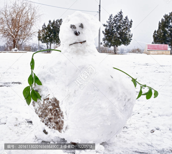 雪人創(chuàng)意綠葉手生態(tài)標(biāo)志