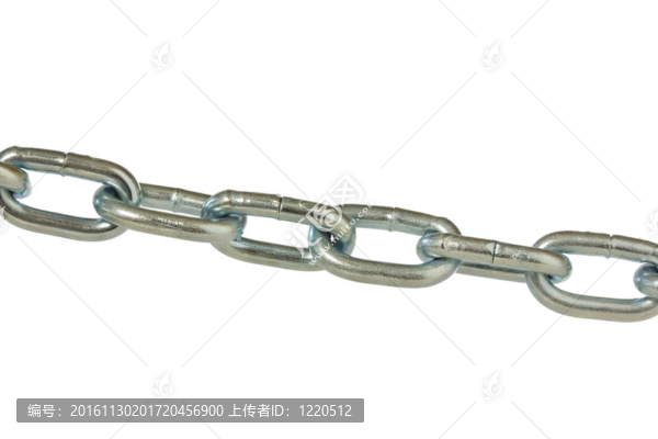 白底孤立金屬鏈