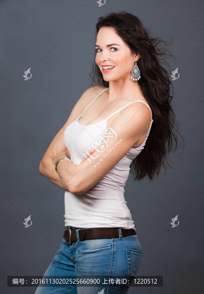 美麗的微笑的女人