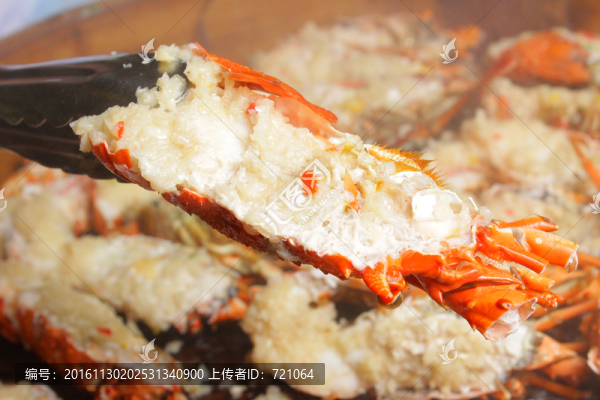 芝士蒜蓉蒸龍蝦,蒜蓉蒸龍蝦