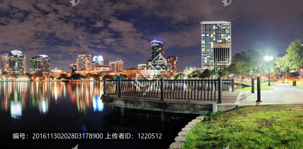 夜晚的奧蘭多全景