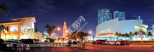 邁阿密市中心街全景