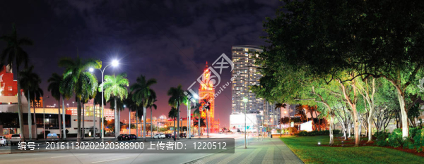 邁阿密市中心街全景