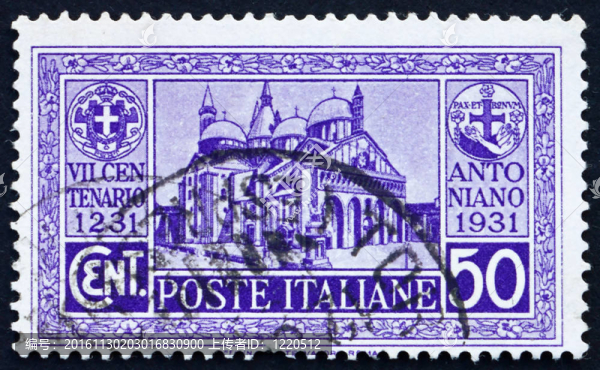 郵票意大利1931大教堂的圣安東尼；Padua