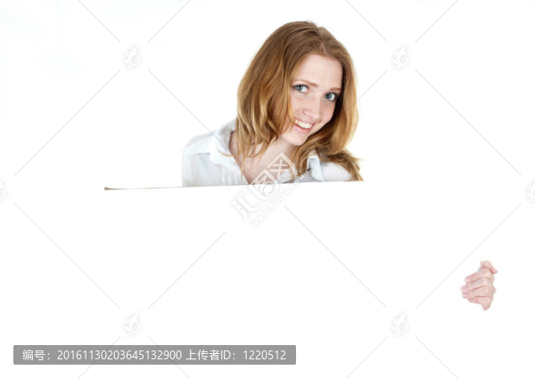 顯示橫幅添加的商業(yè)女性