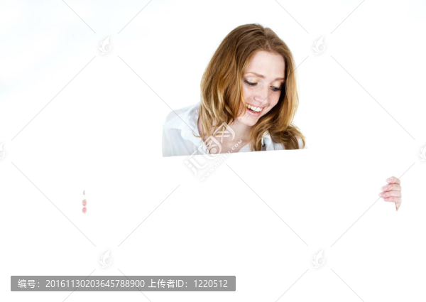 顯示橫幅添加的商業(yè)女性