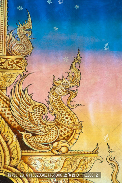 老式泰國(guó)傳統(tǒng)藝術(shù)畫(huà)