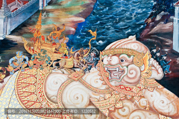 老式泰國傳統(tǒng)藝術(shù)畫