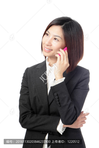 商務(wù)女性快樂講手機(jī)