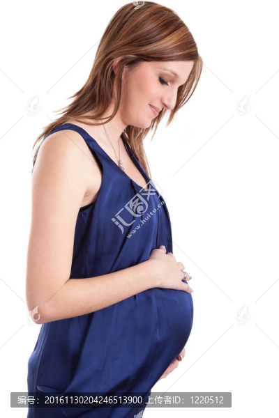 年輕孕婦白人女性微笑