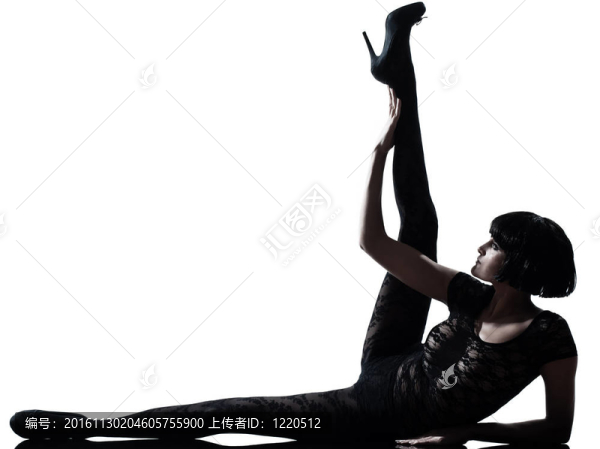 女人的腿的輪廓
