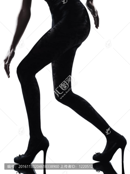 女人的腿的輪廓