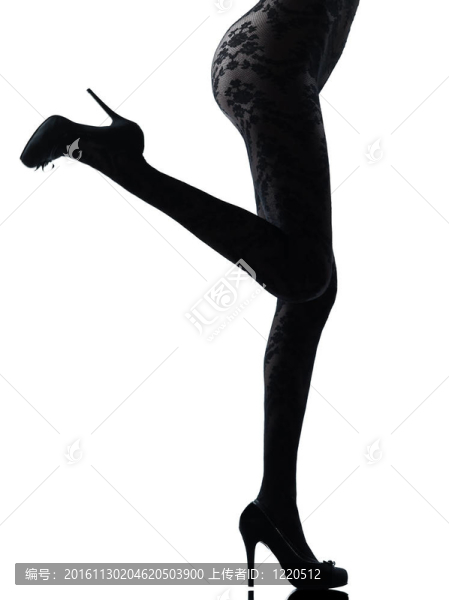 女人的腿的輪廓