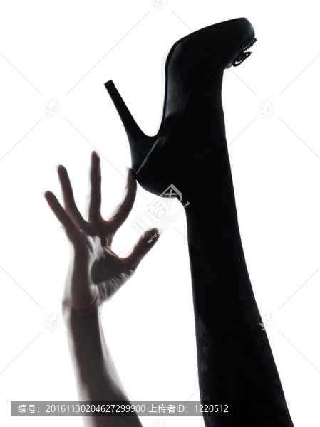 女人的腿的輪廓