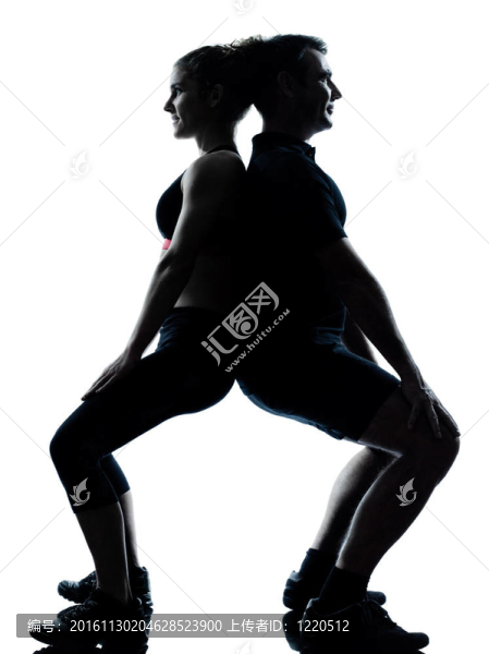 一對(duì)男女健身鍛煉