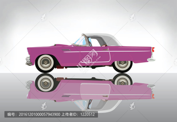 粉紅色的經(jīng)典汽車