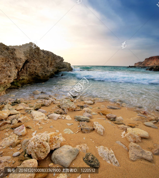 美麗的海景。