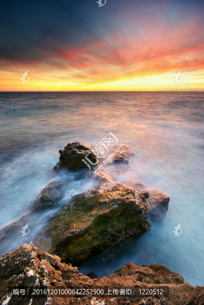 美麗的海景。