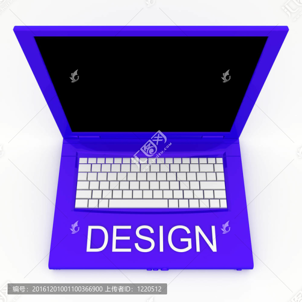 具有字設(shè)計(jì)的筆記本電腦