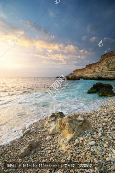 美麗的海景。