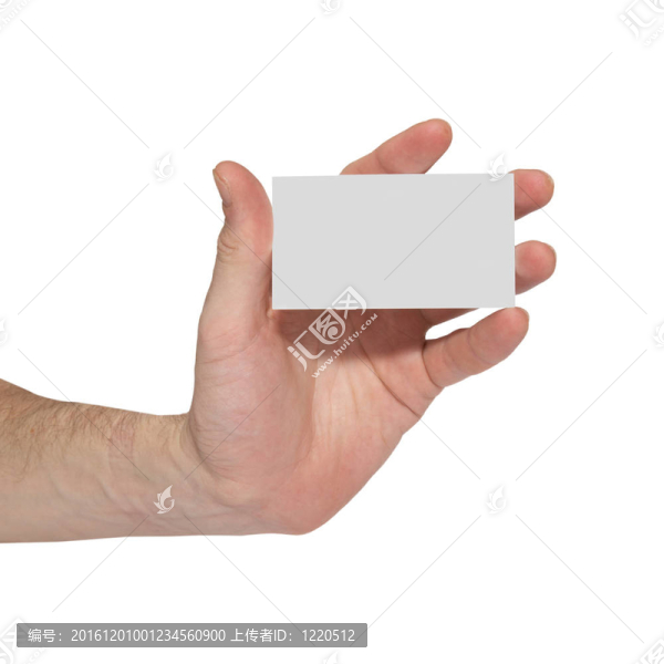 一只手上的灰色卡空白