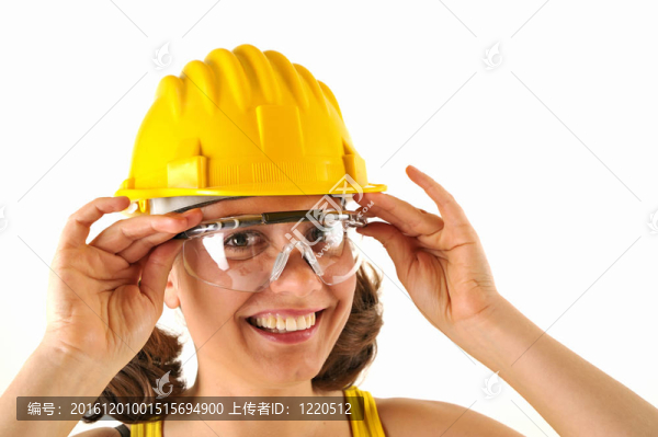安全帽和眼鏡