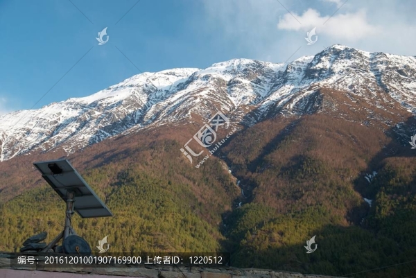 晚上在山上。尼泊爾