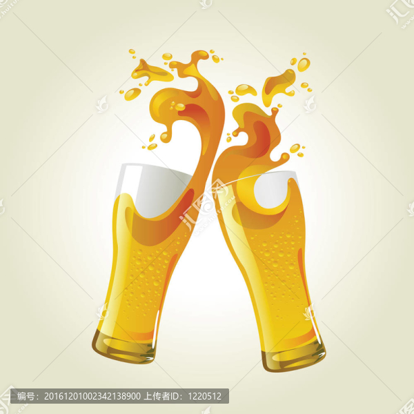 一副啤酒杯