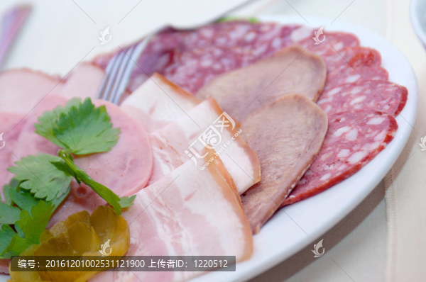 美麗的切片食品安排