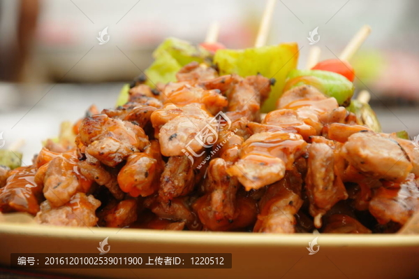 泰國美食燒烤雞肉串