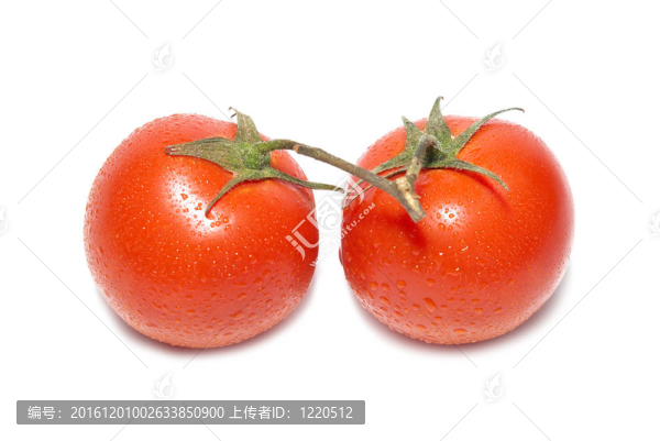 兩個(gè)紅番茄與水滴