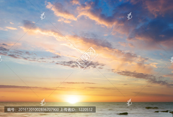 美麗的海景。