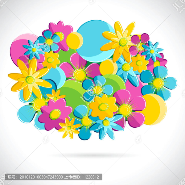 五顏六色的花