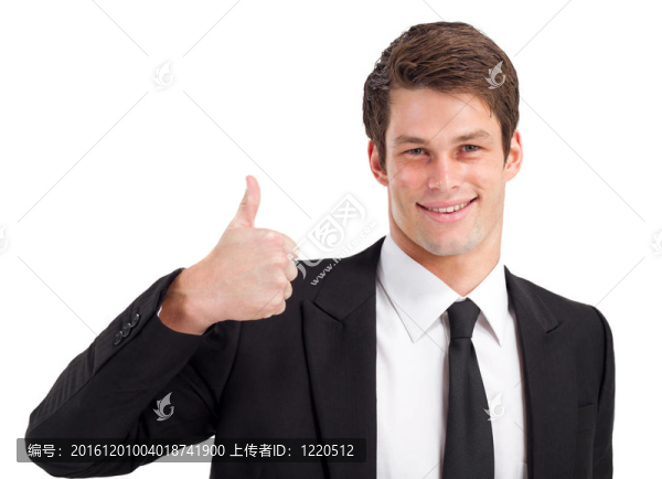 商人豎起大拇指