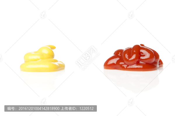 芥末和番茄醬飛濺