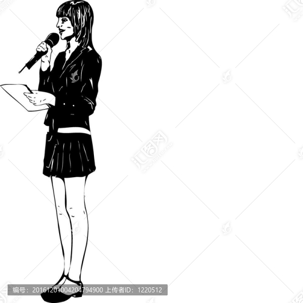 女孩用麥克風(fēng)