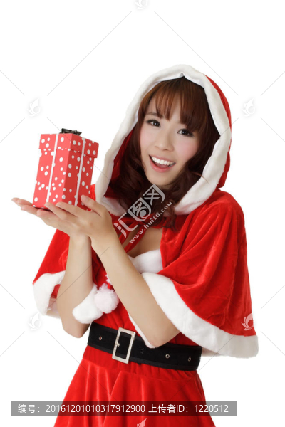 圣誕節(jié)送禮物的女孩