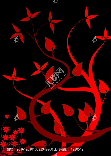 摘要sytylized花卉背景插圖