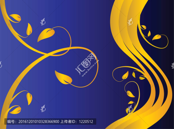 正式的藍(lán)色花卉背景