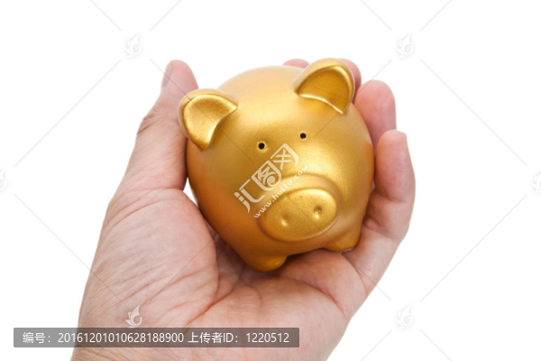 金色的小豬存錢罐