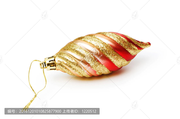 白色背景下的圣誕裝飾