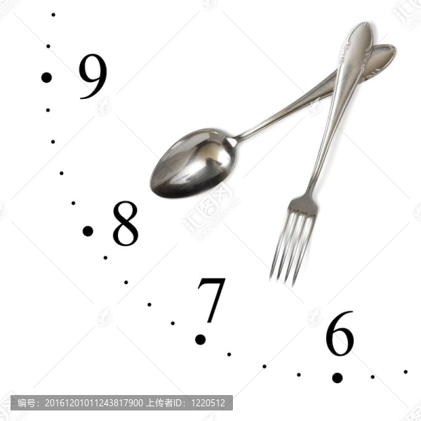 用勺和叉制成的時(shí)鐘