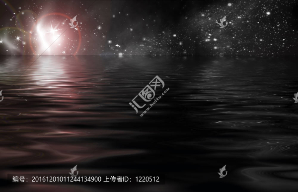 行星在水里反射的空間