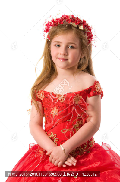 穿紅色衣服的少女