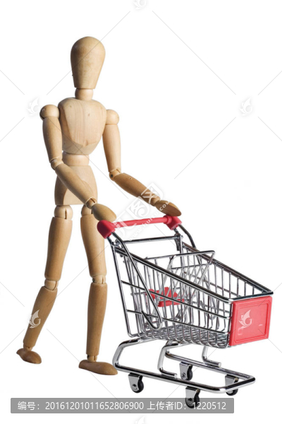 模特推著一輛空車