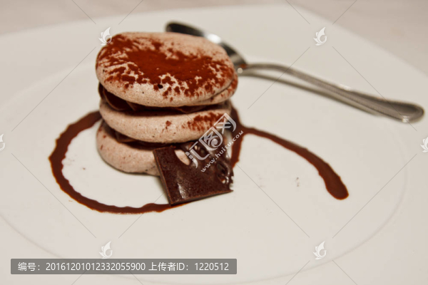 巧克力木司和晶片的美食甜點(diǎn)