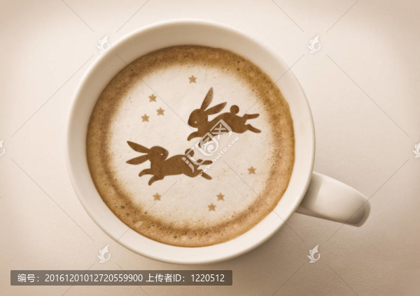 復(fù)活節(jié)兔子拿鐵咖啡杯